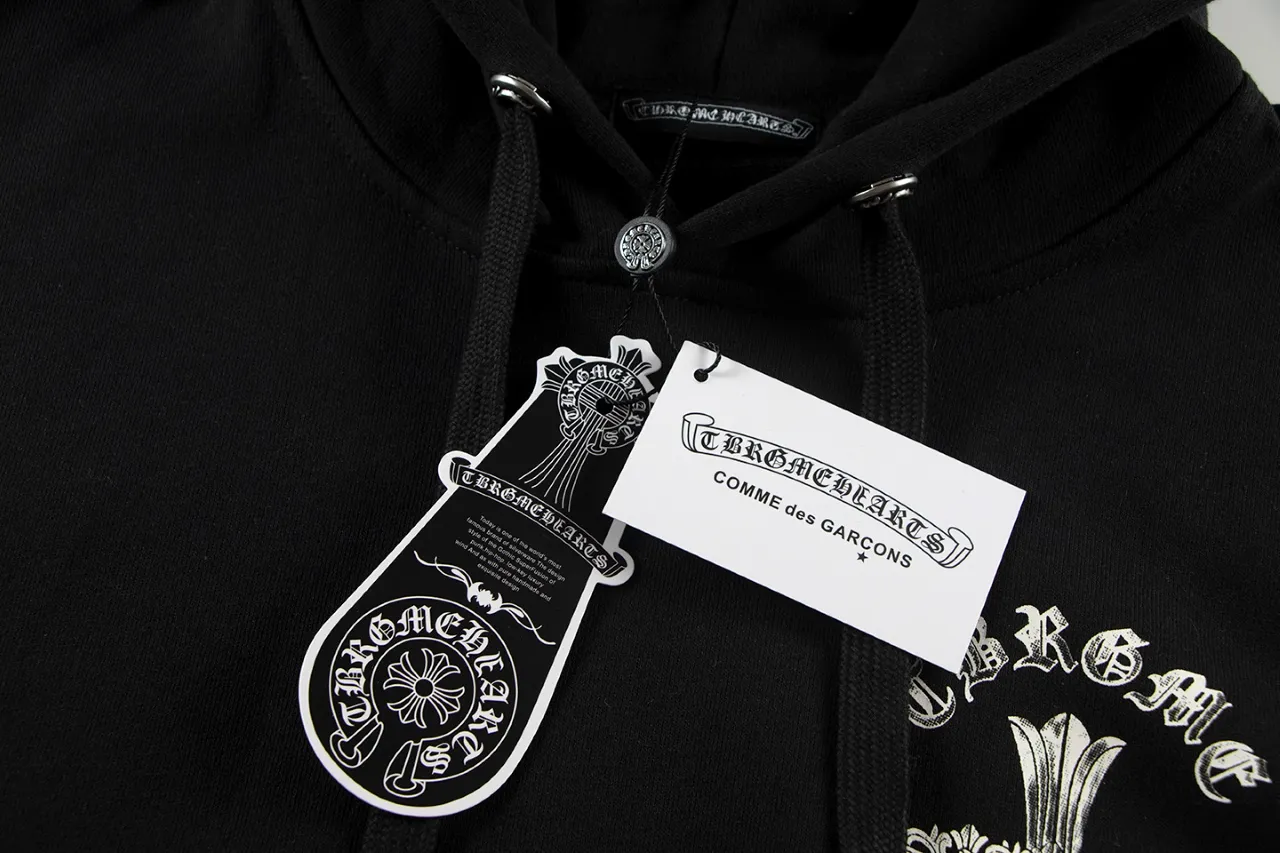 P270 Chrome Hearts Chrome Hearts Logo Hooded Sweatshirt Size: S M L XL Color: Black